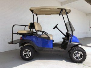 BLUE 4 INCH LIFTED CLUB CAR GOLF CART FOR SALE