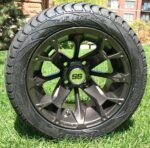 12″ BLACKJACK METALLIC BRONZE ALUMINUM WHEELS LOW PROFILE DOT TIRES COMBO For Sale now at theebikesstore.com