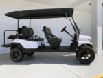 WHITE ALPHA LIFTED 6 PASSENGER LIMO CLUB CAR GOLF CART FOR SALE