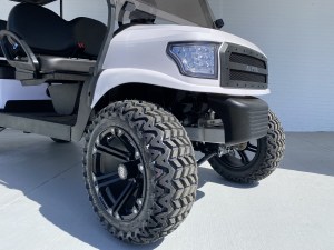 WHITE ALPHA LIFTED 6 PASSENGER LIMO CLUB CAR GOLF CART FOR SALE
