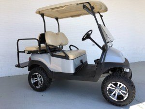 SILVER LIFTED CLUB CAR PRECEDENT GOLF CART FOR SALE