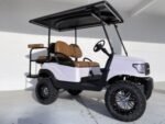 WHITE ALPHA CLUB CAR PRECEDENT GOLF CART SADDLE SEATS FOR SALE