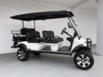 WHITE 6 PLUS LIMO LIFTED EVOLUTION GOLF CART